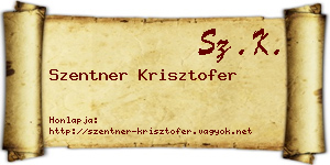 Szentner Krisztofer névjegykártya